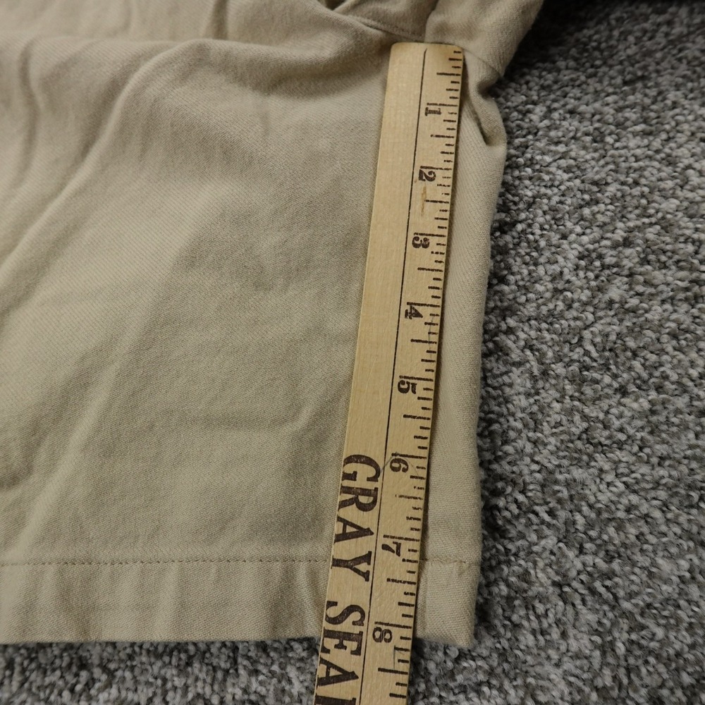 VTG Ralph Lauren Shorts Mens 38 Brown Beige Chino Polo Sport Pleated Dad 90s Y2K - Picture 3 of 11